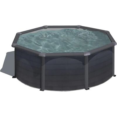 GRE Kea 320 - Piscina de Pared de Acero, 7,410L, Gris - Piscina GRE Kea 320 - Piscina de Pared de Acero, 7,410L, Gris - Piscina