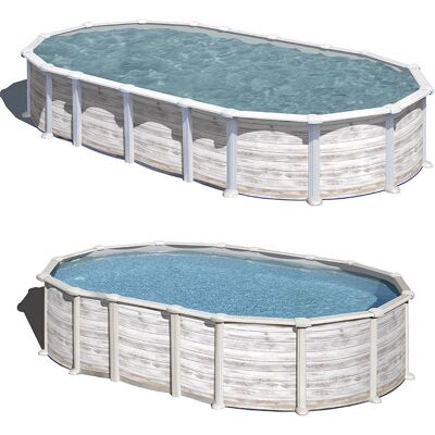 Piscina Ovalada GRE Islandia - Estructura de acero, Resistente a UV, 28210L Piscina Ovalada GRE Islandia - Estructura de acero, Resistente a UV, 28210L