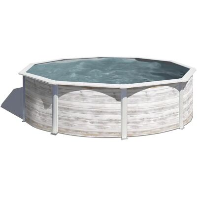 GRE - Piscina redonda de acero 300x120cm con decoración nórdica GRE - Piscina redonda de acero 300x120cm con decoración nórdica
