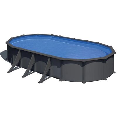 Piscina ovalada de acero Gre Juni - Liner tratado UV - Montaje fácil - Certificación CE Piscina ovalada de acero Gre Juni - Liner tratado UV - Montaje fácil - Certificación CE