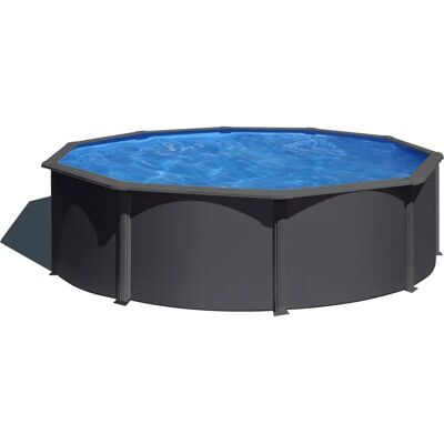 Piscina Redonda de Acero Galvanizado Gre Louko - Liner Resistente a UV - Montaje Fácil Piscina Redonda de Acero Galvanizado Gre Louko - Liner Resistente a UV - Montaje Fácil