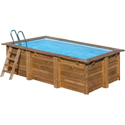 GRE Marbella 2 Rechteckiges Holzbecken - 8600L GRE Marbella 2 Rechteckiges Holzbecken - 8600L