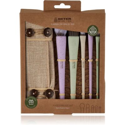 Beter Make-up Brush Set - Natural Wheat Fiber for Face & Eyes - Eco-friendly Beter Make-up Brush Set - Natural Wheat Fiber for Face & Eyes - Eco-friendly