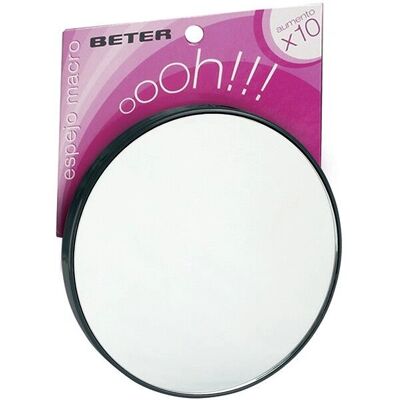 Miroir de Maquillage Beter 14608 - Grossissement x10 - Compact - Unisexe Miroir de Maquillage Beter 14608 - Grossissement x10 - Compact - Unisexe