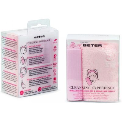 Beter 22048 Panno Struccante - Set di Asciugamano e Fascia per Capelli Beter 22048 Panno Struccante - Set di Asciugamano e Fascia per Capelli