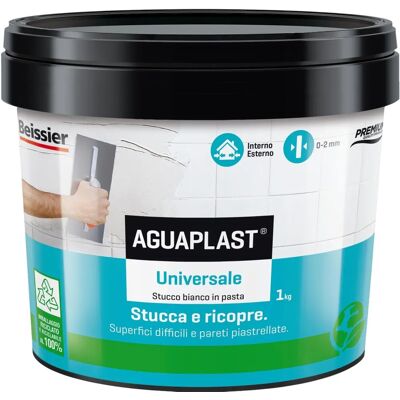 Stucco Universale Aguaplast 1kg - Finitura Pareti & Piastrelle Stucco Universale Aguaplast 1kg - Finitura Pareti & Piastrelle