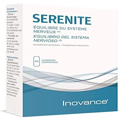 Inovance Serenite - Relajación, Sueño & Estrés - 20 Comprimidos Inovance Serenite - Relajación, Sueño & Estrés - 20 Comprimidos