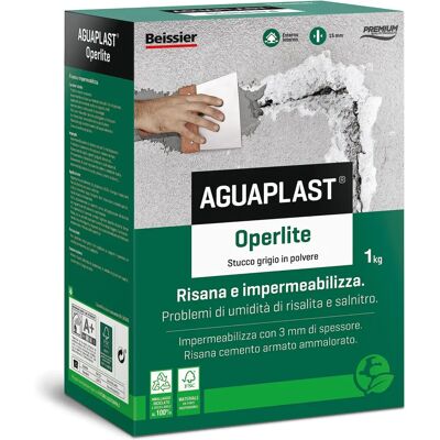 Aguaplast Operlite Stucco - Impermeabile, Umidità & Salnitro - 1kg Aguaplast Operlite Stucco - Impermeabile, Umidità & Salnitro - 1kg