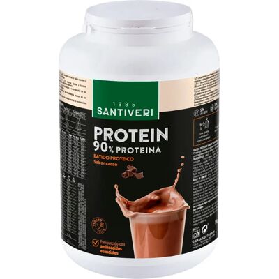 Santiveri Protein 90 en Polvo Sabor Cacao - Suplemento de Proteínas Santiveri Protein 90 en Polvo Sabor Cacao - Suplemento de Proteínas