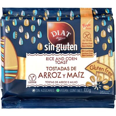 Tostadas de Arroz y Maíz sin gluten - Orgánico, Crujiente Tostadas de Arroz y Maíz sin gluten - Orgánico, Crujiente
