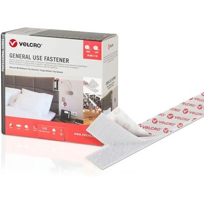 Velcro Haken- und Schleifband - 50mm x 5m - Weiß - Allzweck Velcro Haken- und Schleifband - 50mm x 5m - Weiß - Allzweck