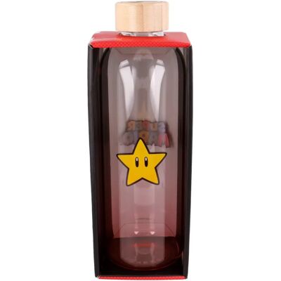 Botella de vidrio reutilizable Nintendo Super Mario Bros - Botella de agua Botella de vidrio reutilizable Nintendo Super Mario Bros - Botella de agua