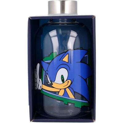 Sonic - Botella de Vidrio - 620ml - Reutilizable - Licencia Oficial Sonic - Botella de Vidrio - 620ml - Reutilizable - Licencia Oficial