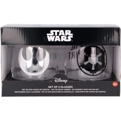 Sada 2 sklenic z křišťálu Star Wars - 510 ml - Oficiální licence Sada 2 sklenic z křišťálu Star Wars - 510 ml - Oficiální licence