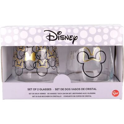 Ensemble de 2 verres en cristal Minnie Mouse - Set de verres - Publicité Ensemble de 2 verres en cristal Minnie Mouse - Set de verres - Publicité