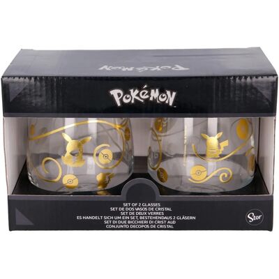 Set de 2 verres en cristal Pokémon - 510 ml - Boîte cadeau - Publicité Set de 2 verres en cristal Pokémon - 510 ml - Boîte cadeau - Publicité