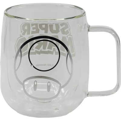 Stor Super Mario Double-Walled Mug - 290ml - Glass Cup Stor Super Mario Double-Walled Mug - 290ml - Glass Cup