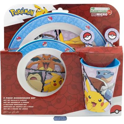 Set de vaisselle Pokémon pour enfants 5 pièces - Micro-ondes Set de vaisselle Pokémon pour enfants 5 pièces - Micro-ondes