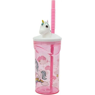 Verre Licorne Arc-en-ciel Rose 360ml pour Enfants Verre Licorne Arc-en-ciel Rose 360ml pour Enfants