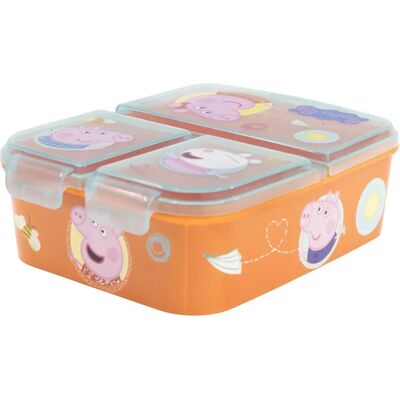 Boîte à sandwich multicompartiments Peppa Pig - Résistante, portable, 3+ Boîte à sandwich multicompartiments Peppa Pig - Résistante, portable, 3+