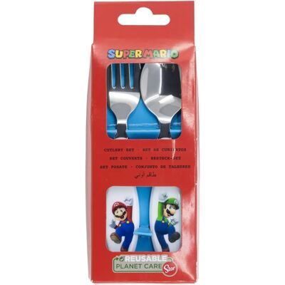 Super Mario Metallinen Setteilusetti - Veitsi ja Lusikka lapsille - 14cm Super Mario Metallinen Setteilusetti - Veitsi ja Lusikka lapsille - 14cm