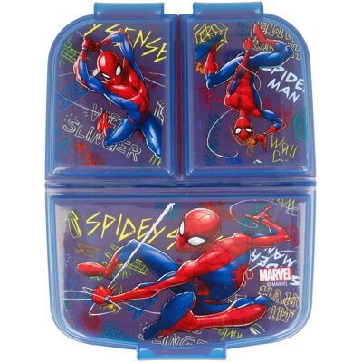 Spiderman Barn Blå 3-Delad Matlåda Spiderman Barn Blå 3-Delad Matlåda