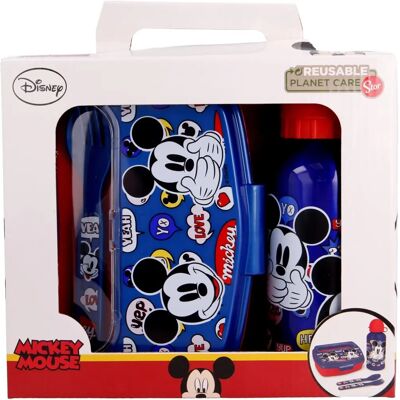 Ensemble Repas Enfant Mickey Mouse - Bleu, Rouge, 21x18x7cm - Publicité Ensemble Repas Enfant Mickey Mouse - Bleu, Rouge, 21x18x7cm - Publicité