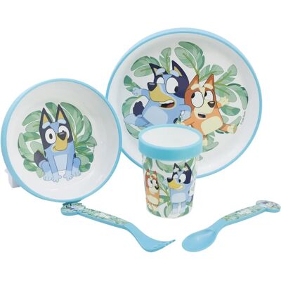 Ninguno Bluey Zestaw Naczyń Dziecięcych - Antypoślizgowe 5 szt. Ninguno Bluey Zestaw Naczyń Dziecięcych - Antypoślizgowe 5 szt.