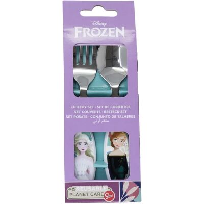 Kit de Talheres Infantil Frozen em Aço Inoxidável - 74218 Kit de Talheres Infantil Frozen em Aço Inoxidável - 74218