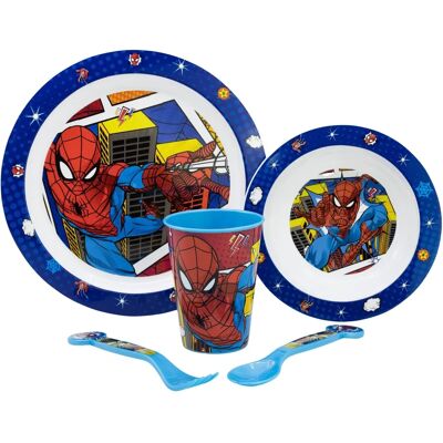 Conjunto de Piquenique Infantil Spiderman Marvel - Compatível com Microondas Conjunto de Piquenique Infantil Spiderman Marvel - Compatível com Microondas