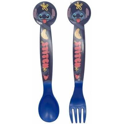 Ensemble de Couverts pour Enfants Disney Stitch - Sans BPA - 2 Pièces Ensemble de Couverts pour Enfants Disney Stitch - Sans BPA - 2 Pièces