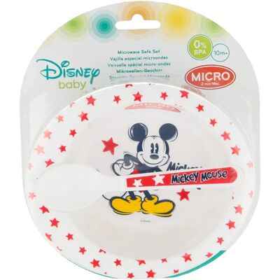 Conjunto de café da manhã Mickey Mouse compatível com micro-ondas Conjunto de café da manhã Mickey Mouse compatível com micro-ondas
