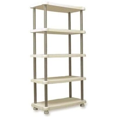 Estantería Plastiken Beige - 5 Estantes para Interiores y Exteriores Estantería Plastiken Beige - 5 Estantes para Interiores y Exteriores