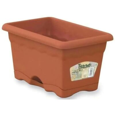 Vaso per piante Plastiken 7551 Terracotta con Vassoio - Giardino Vaso per piante Plastiken 7551 Terracotta con Vassoio - Giardino