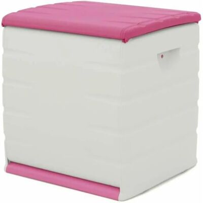Beige Fuchsia Kunststoff-Aufbewahrungsbox - 190 L - Mit Rädern - Schloss Beige Fuchsia Kunststoff-Aufbewahrungsbox - 190 L - Mit Rädern - Schloss