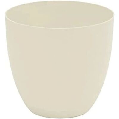Plastiken 8426 - Runder Pflanzkübel - 26cm - Ecru Plastiken 8426 - Runder Pflanzkübel - 26cm - Ecru