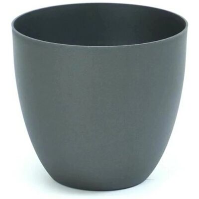 Vaso Plastiken - Grigio Scuro - 38cm - Resistente per esterni Vaso Plastiken - Grigio Scuro - 38cm - Resistente per esterni