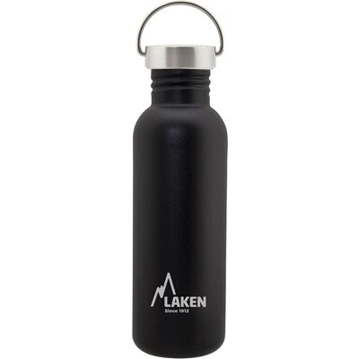 Laken Basic Steel Vintage - Bouteille d'eau en acier inoxydable 0,75L - Noir Laken Basic Steel Vintage - Bouteille d'eau en acier inoxydable 0,75L - Noir