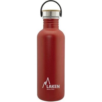 Bouteille d'eau Laken Basic Acier Bambou - 1L - Bouteille d'eau - Publicité Bouteille d'eau Laken Basic Acier Bambou - 1L - Bouteille d'eau - Publicité