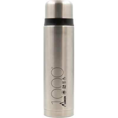 Laken - Thermos 1L van roestvrij staal met dop - Zilver Laken - Thermos 1L van roestvrij staal met dop - Zilver