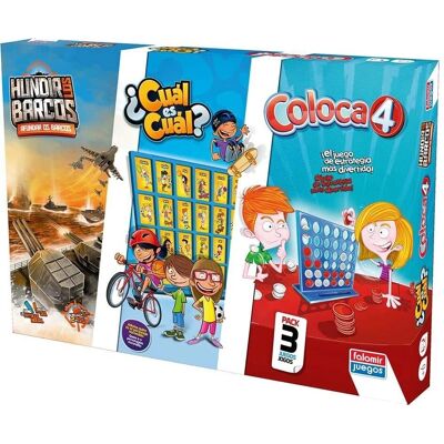 Jeu de Société Falomir - Bataille navale, Connect Four, Cual es cual - Publicité Jeu de Société Falomir - Bataille navale, Connect Four, Cual es cual - Publicité