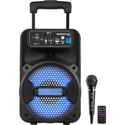 Haut-parleur portable Cefa - Microphone, télécommande, Transparent, 8h - Enceinte portable Haut-parleur portable Cefa - Microphone, télécommande, Transparent, 8h - Enceinte portable