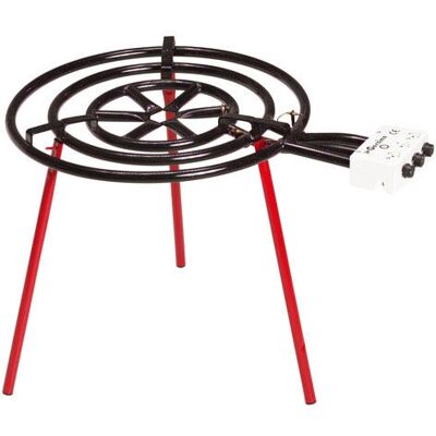 Support pour Brûleur à Paella Garcima - 3 Pieds - Rouge - Compatible Gaz - Publicité Support pour Brûleur à Paella Garcima - 3 Pieds - Rouge - Compatible Gaz - Publicité