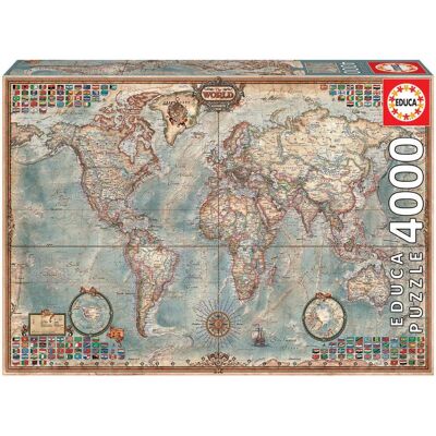Educa 14827 World Map Puzzle - 4000 pcs - Jigsaw Puzzle Educa 14827 World Map Puzzle - 4000 pcs - Jigsaw Puzzle