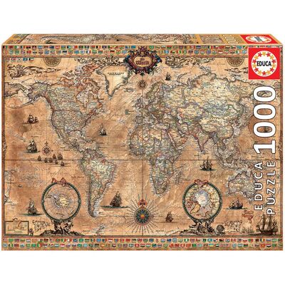 Educa Antike Weltkarte 1000 Teile Puzzle ab 12+ Educa Antike Weltkarte 1000 Teile Puzzle ab 12+
