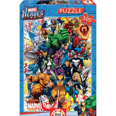Puzzle Marvel Heroes Educa - 500 dílků - Barevný - Pro děti 8+ Puzzle Marvel Heroes Educa - 500 dílků - Barevný - Pro děti 8+
