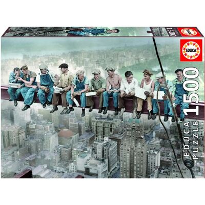 Puzzle Educa 1500 kusů - Oběd v New Yorku - Dětská skládačka - Španělsko Puzzle Educa 1500 kusů - Oběd v New Yorku - Dětská skládačka - Španělsko