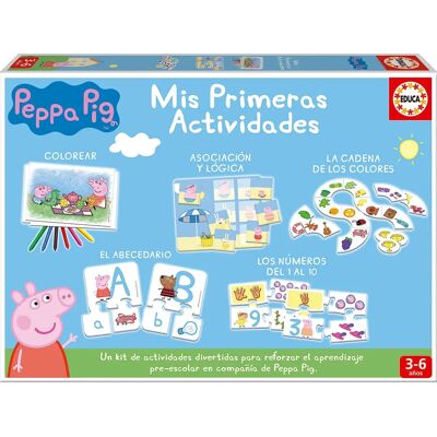 Educa Peppa Pig Mes Premières Activités Jeu de Société - Éducatif pour Enfants 3+ Educa Peppa Pig Mes Premières Activités Jeu de Société - Éducatif pour Enfants 3+
