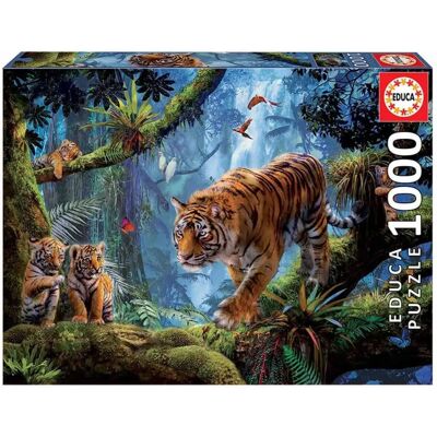 Educa Borras Puzzle 9217662 - Tigres dans l'Arbre - Puzzle de 1000 pièces Educa Borras Puzzle 9217662 - Tigres dans l'Arbre - Puzzle de 1000 pièces