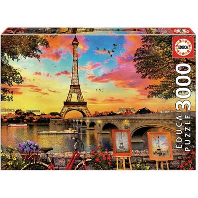 Educa 17675 Puzzle - Zachód słońca w Paryżu - 3000 elementów - Puzzle Educa 17675 Puzzle - Zachód słońca w Paryżu - 3000 elementów - Puzzle